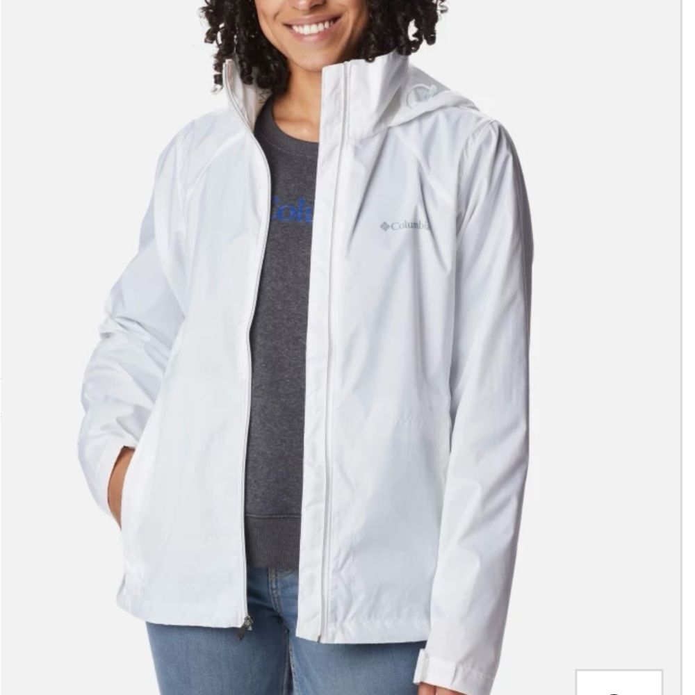 COLUMBIA Women’s White Windbreaker Size S